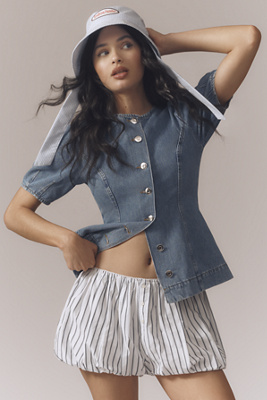 By Anthropologie Bubble-hem Boxer Shorts
