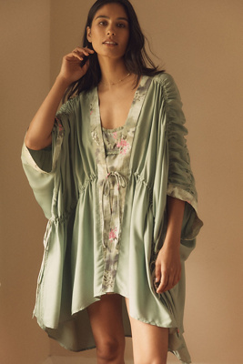 By Anthropologie Silky Ruched Robe product page