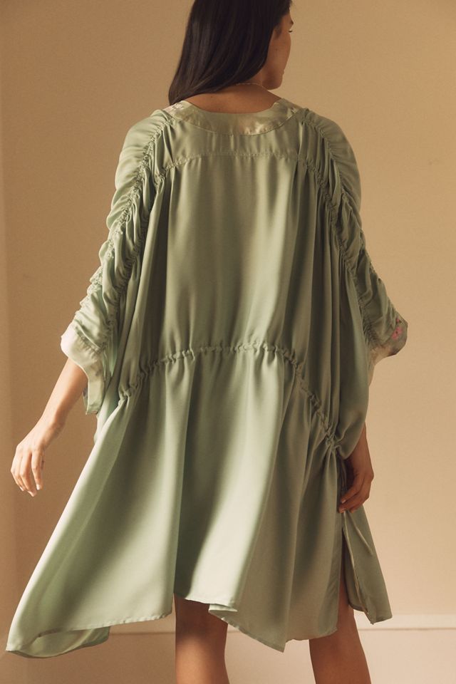 By Anthropologie Silky Ruched Robe #2