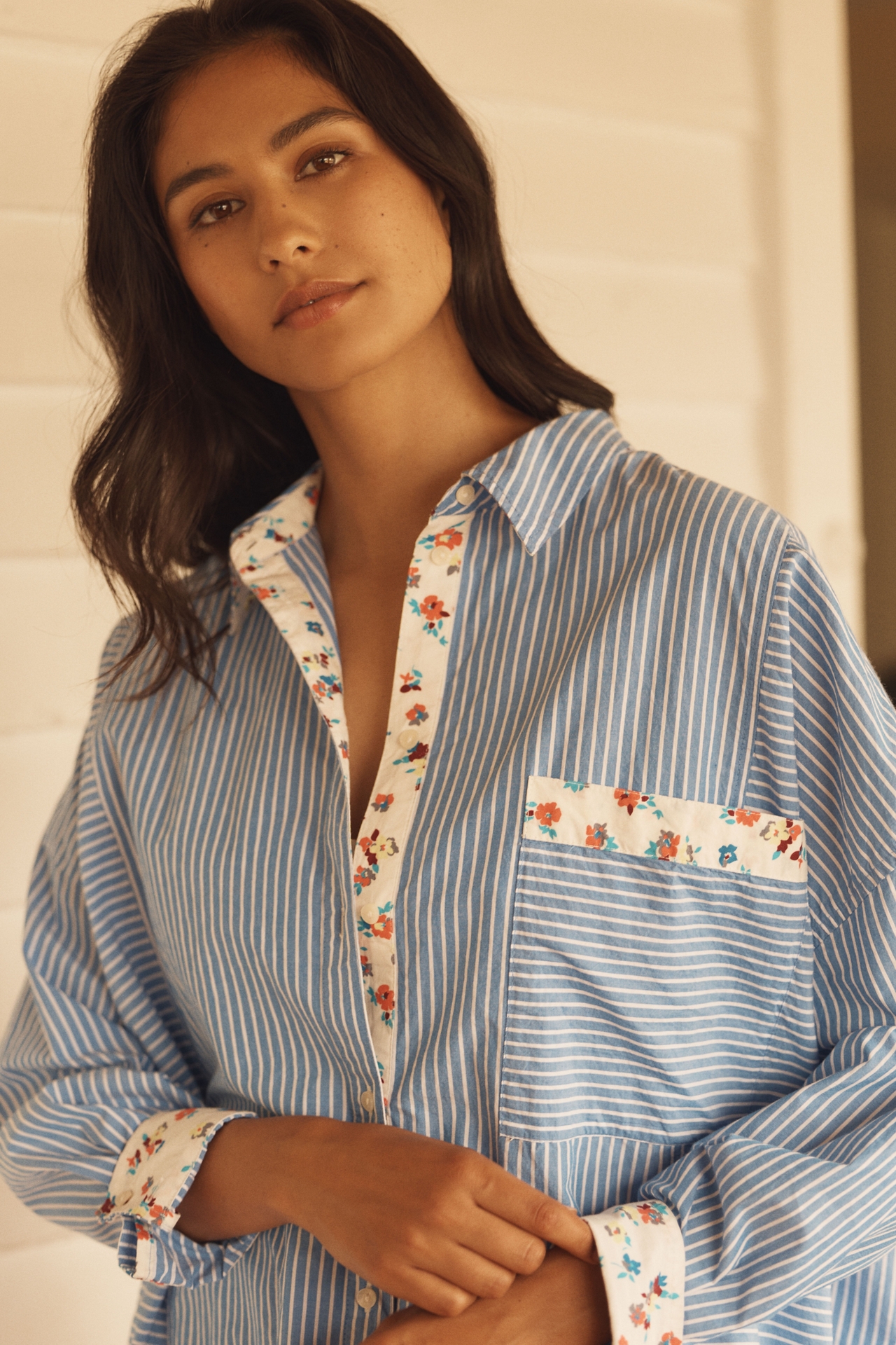 LyreBird Cotton Oversized Buttondown Shirt