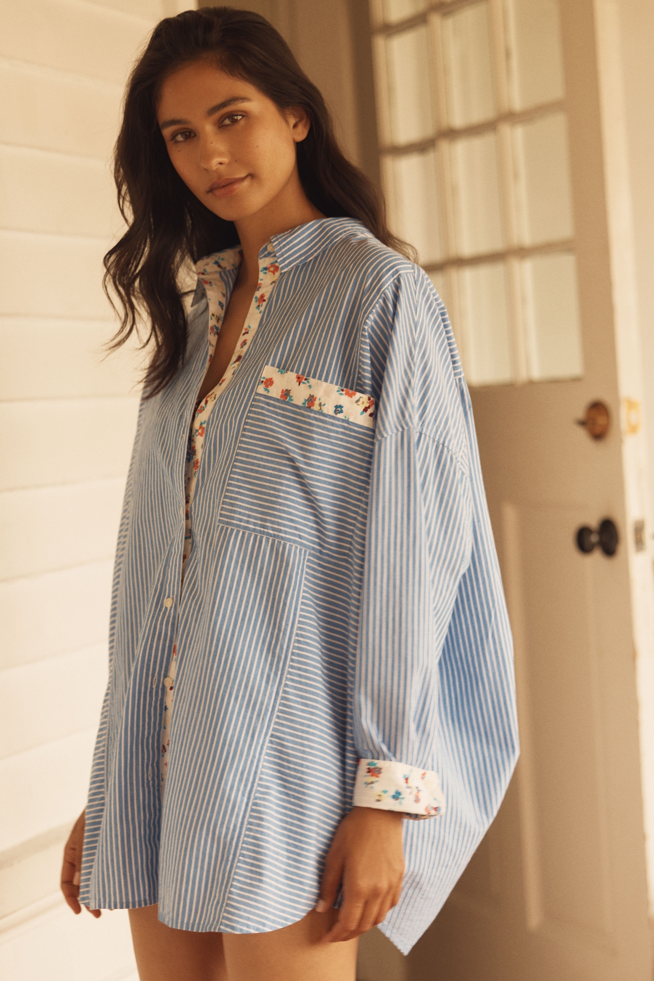 LyreBird Cotton Oversized Buttondown Shirt