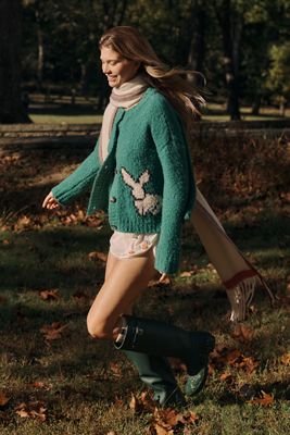 LyreBird Rosette Embellished Silky Dolphin Shorts