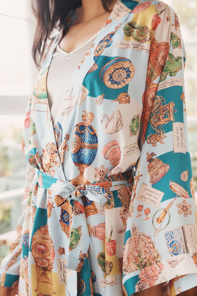 Bata Midi Sedosa Estampada LyreBird #1