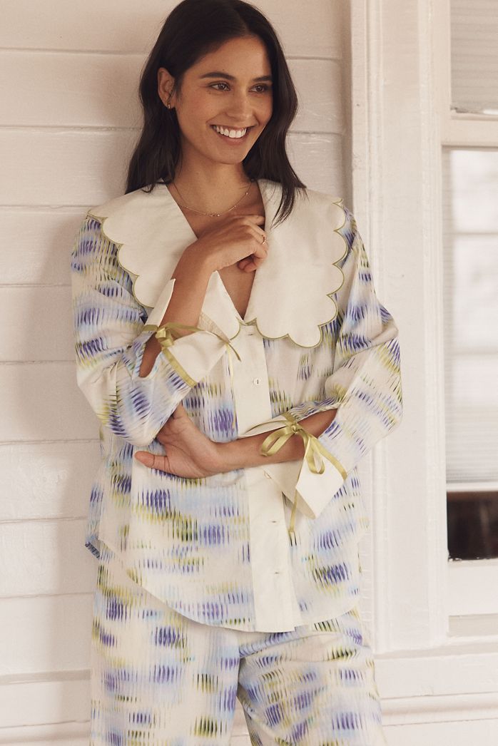 LyreBird Scallop Collar Pyjama Shirt