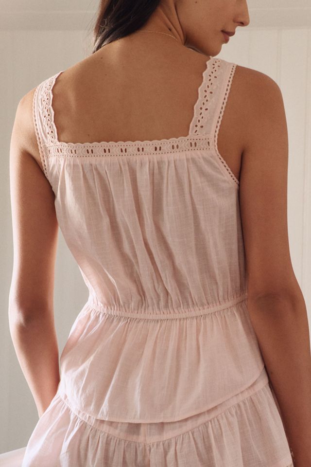 【新品】bordersatbalcony BALLOON PEPLUM TANK BHLDN Scoop-Neck Satin & Taffeta Peplum Tank | Anthropologie