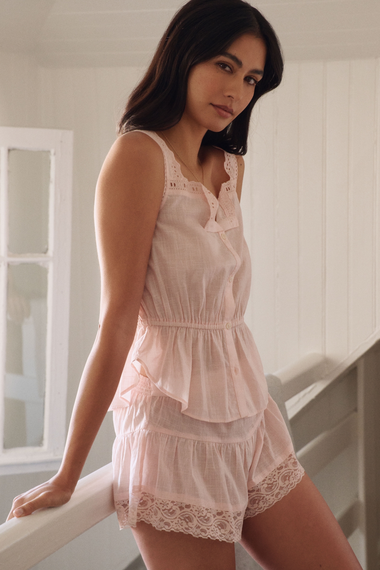 LyreBird Peplum Buttondown Tank