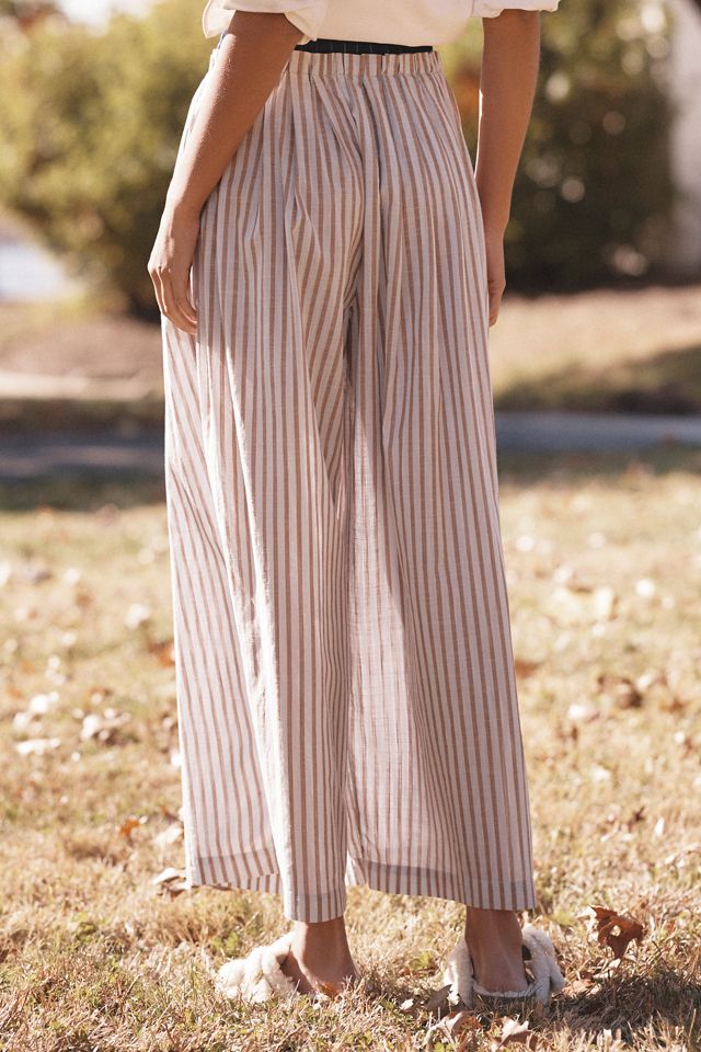 By Anthropologie Mixed Stripe Wide-Leg Pants | Anthropologie