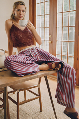 By Anthropologie Mixed Stripe Wide-Leg Pants | Anthropologie