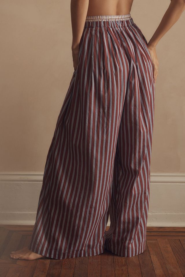 By Anthropologie Mixed Stripe Wide-Leg Pants | Anthropologie