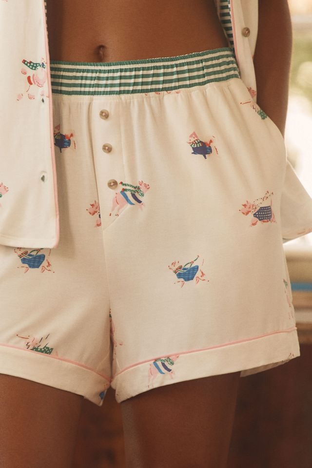 The Briar Piped Pajama Shorts #1