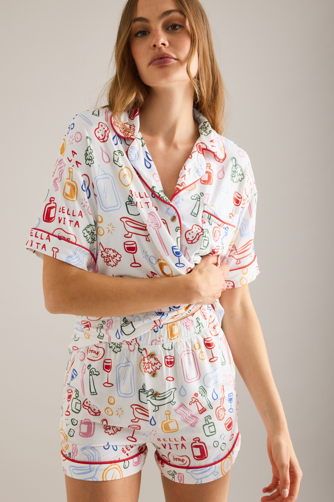 The Briar Piped Pajama Shorts