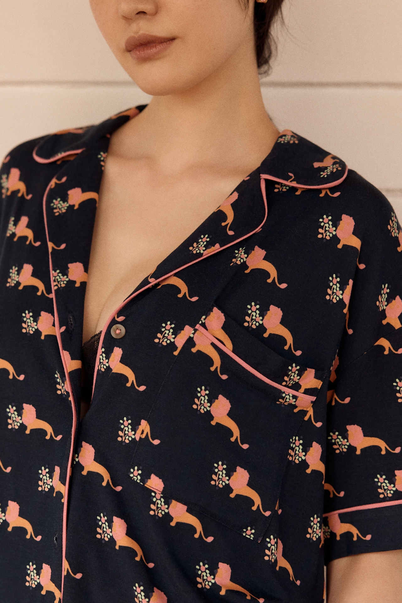 The LyreBird ModaLuxe Short Sleeve Pajama Shirt