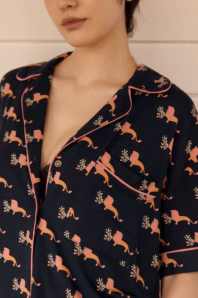 Chemise de pyjama ModaLuxe à manches courtes The Lyrebird #1