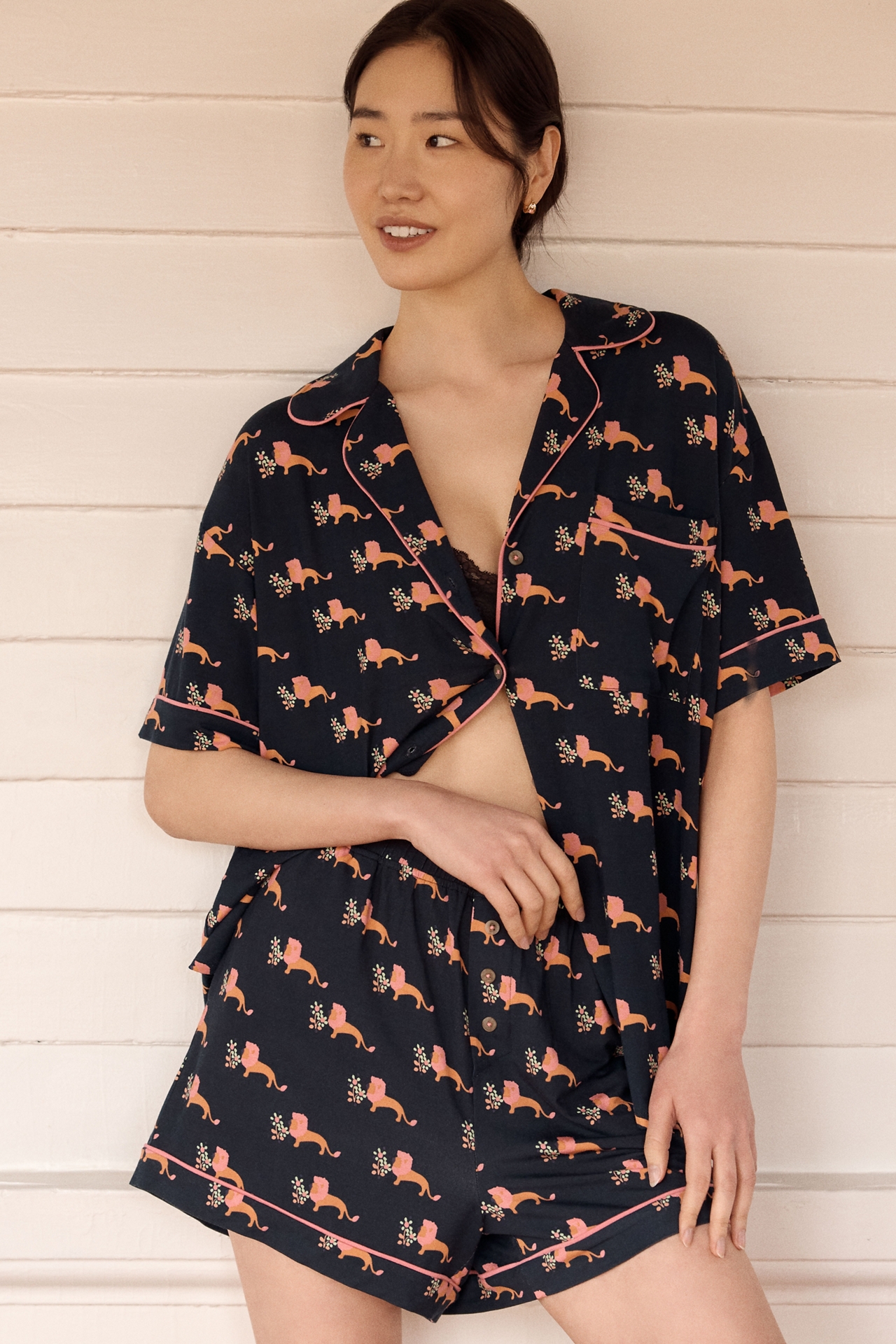 The LyreBird ModaLuxe Short Sleeve Pajama Shirt