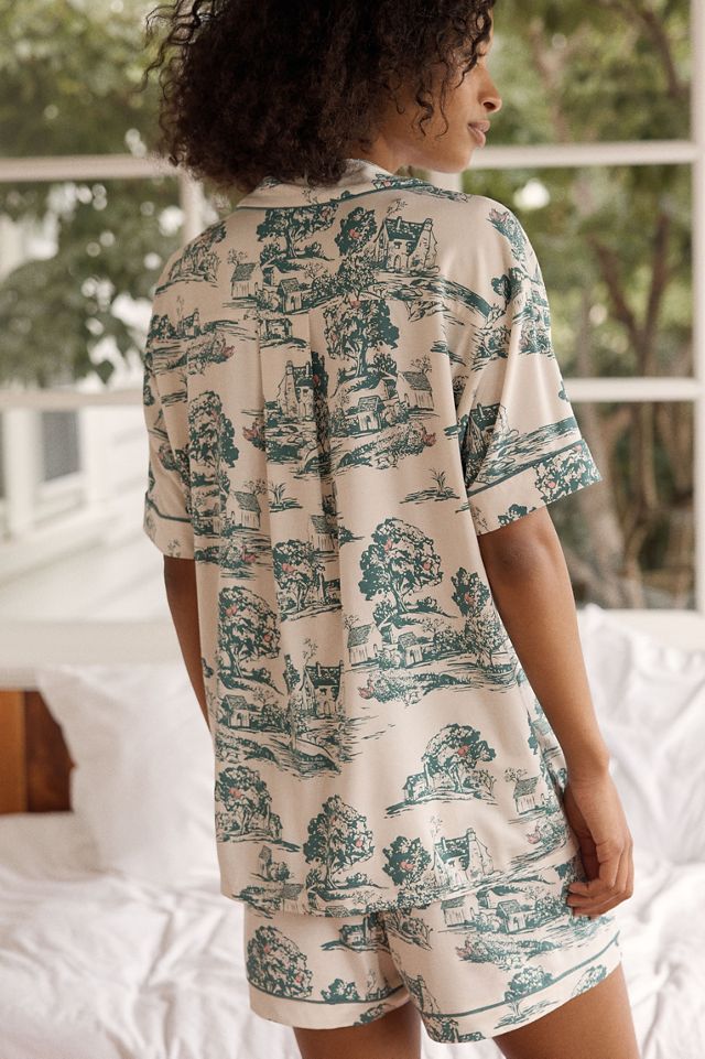 LyreBird Briar Short Sleeve Pajama Shirt in ModaLuxe #3