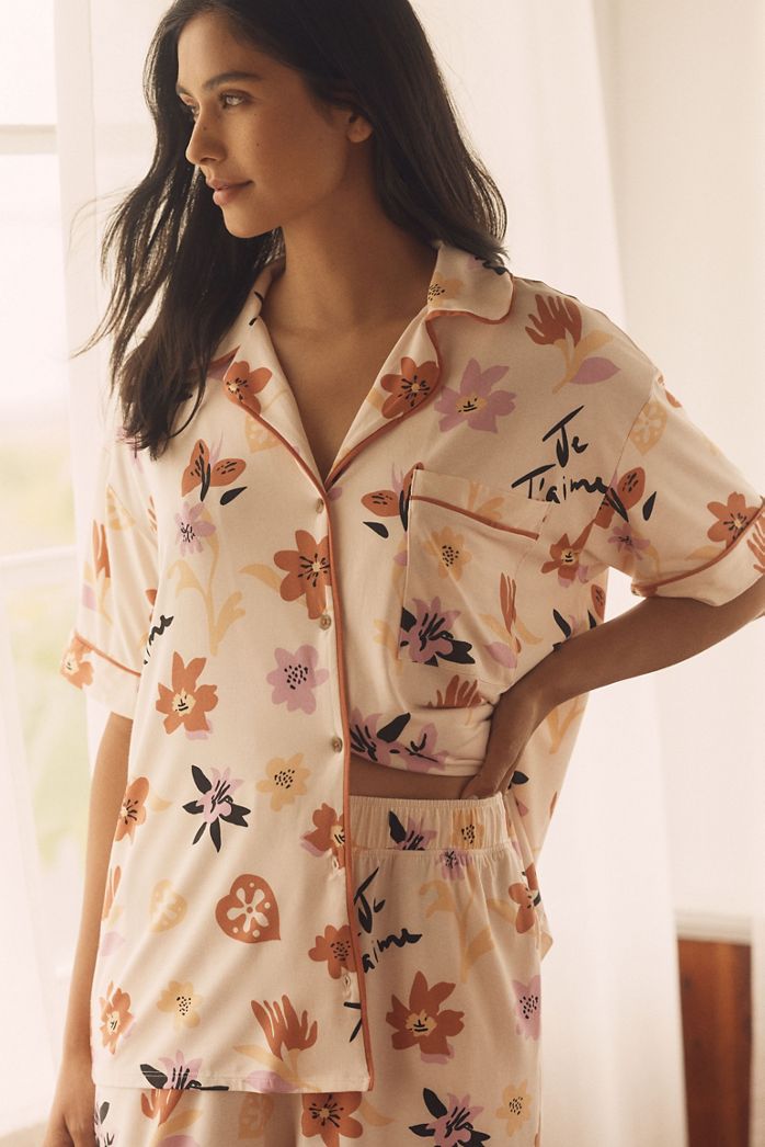 The Lyrebird ModaLuxe Short-Sleeve Pyjama Shirt