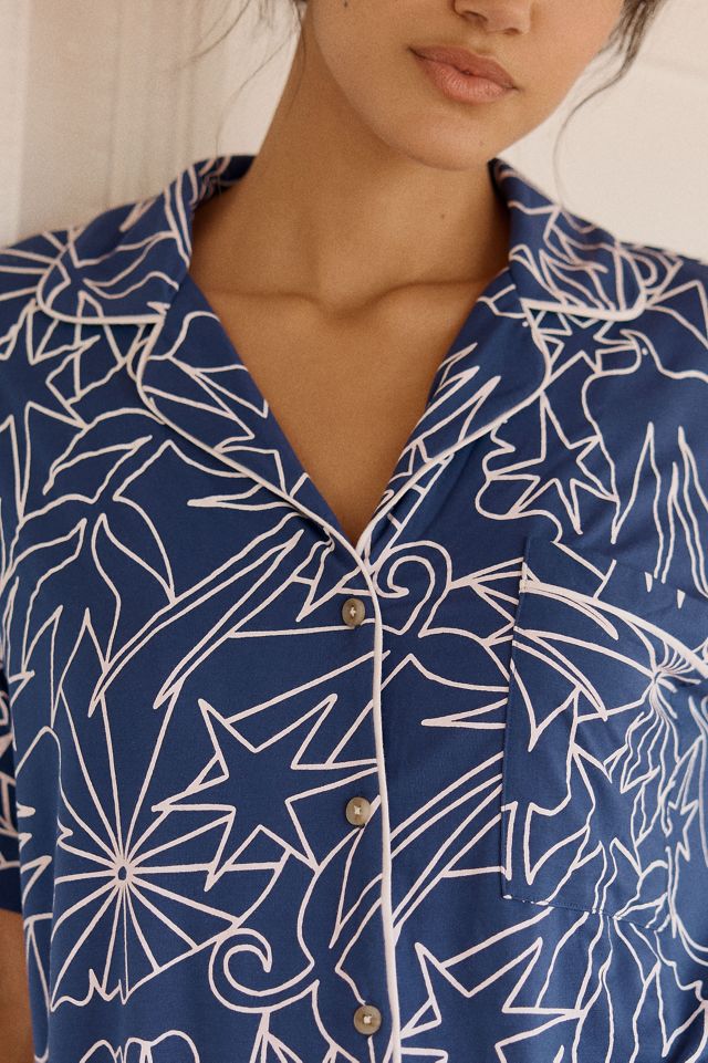 LyreBird Briar Short Sleeve Pajama Shirt in ModaLuxe #1