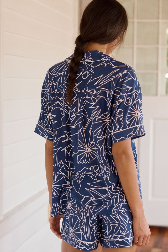 LyreBird Briar Short Sleeve Pajama Shirt in ModaLuxe #2