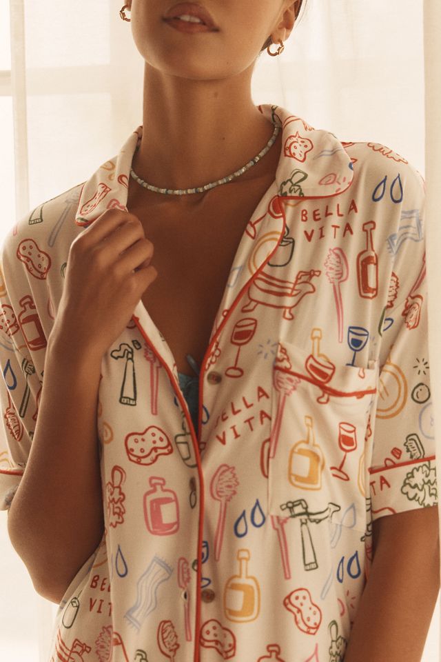 The Briar Piped Pyjama Shirt: Short-Sleeve Edition #2