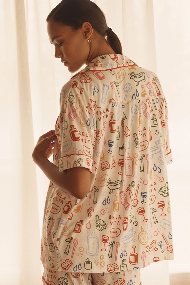 The Briar Piped Pyjama Shirt: Short-Sleeve Edition #1