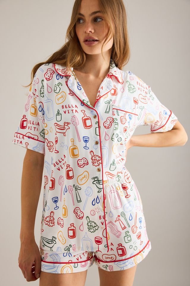 The Briar Piped Pyjama Shirt: Short-Sleeve Edition #3