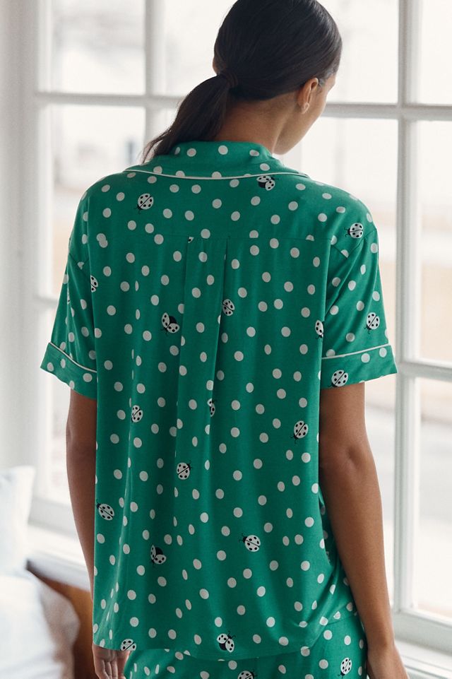 LyreBird Briar Short Sleeve Pajama Shirt in ModaLuxe #2