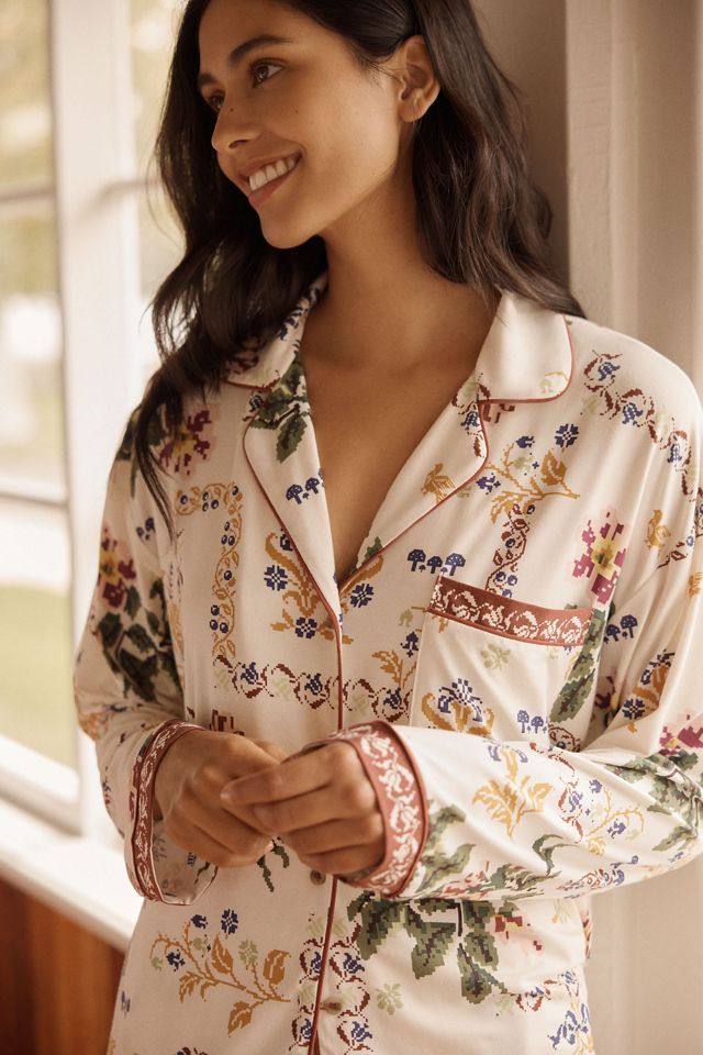 LyreBird Briar Long Sleeve Pajama Shirt in ModaLuxe #3