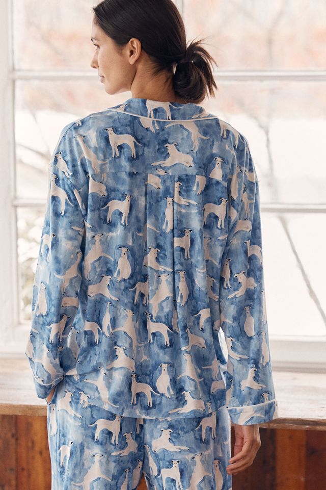 LyreBird Briar Long-Sleeve Pajama Shirt in ModaLuxe #1