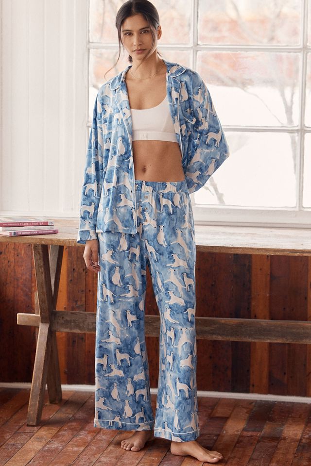LyreBird Briar Long-Sleeve Pajama Shirt in ModaLuxe #3