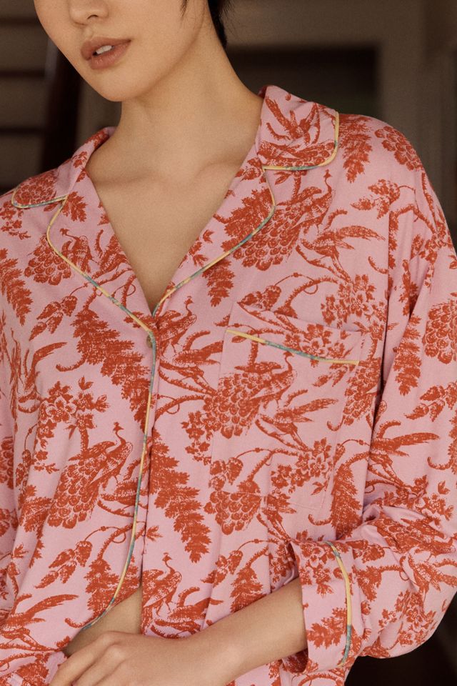 LyreBird Briar Long-Sleeve Pajama Shirt in ModaLuxe #1