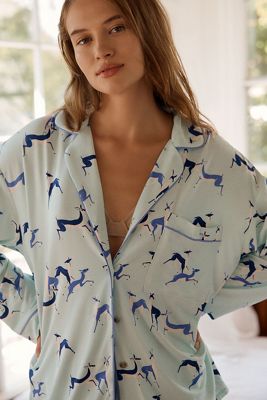 Das Lyrebird ModaLuxe Langarm-Pyjama-Hemd