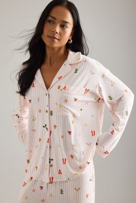 La Chemise de Pyjama Briar à Manches Longues et à Passepoil
