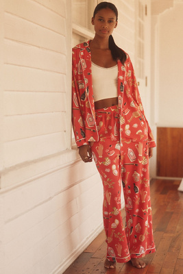 Lyrebird The  Modaluxe Pajama Pants In Red