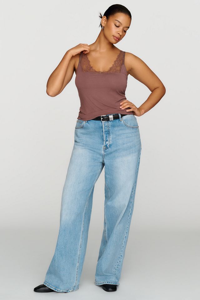 LyreBird Modaluxe Lace-Trim Tank | Anthropologie
