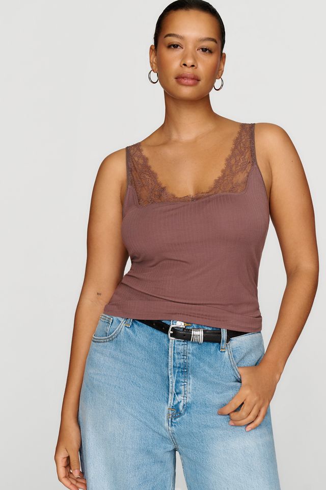 LyreBird Modaluxe Lace-Trim Tank | Anthropologie