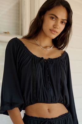 LyreBird Peasant Top in ModaLuxe