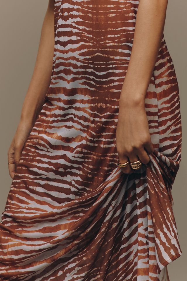 Mucci Claudette Sheer Mesh Slip Midi Dress #3