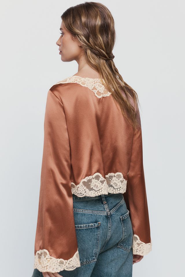 LoveShackFancy Elarine Lace Trim Top #1