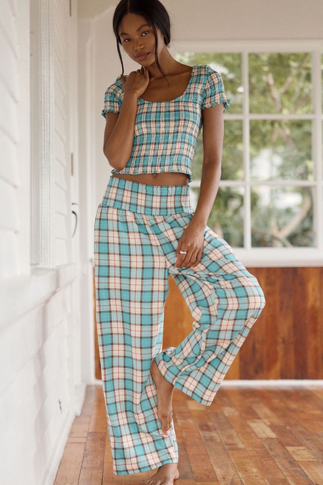 LyreBird Cotton Modal Flannel Smocked Top #2