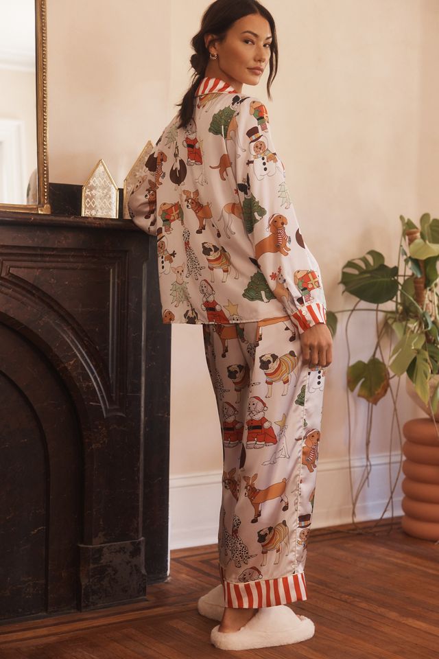Karen Mabon Holiday Dog Long-Sleeve Pajama Set #4