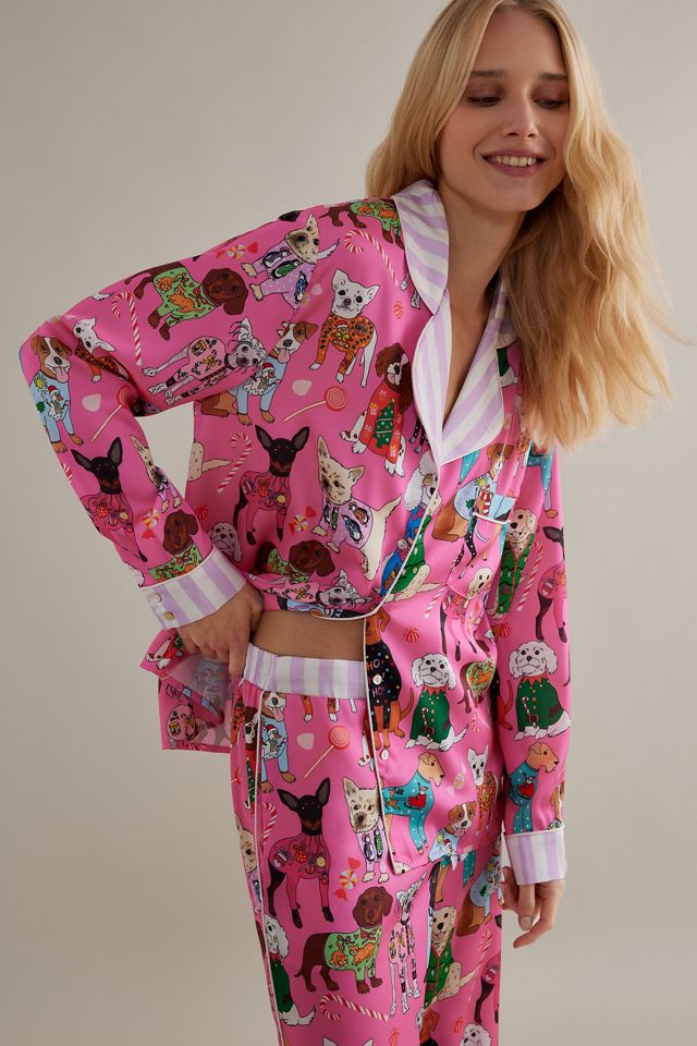 Karen Mabon We Woof You Un conjunto de pijama de manga larga de Feliz Navidad #2