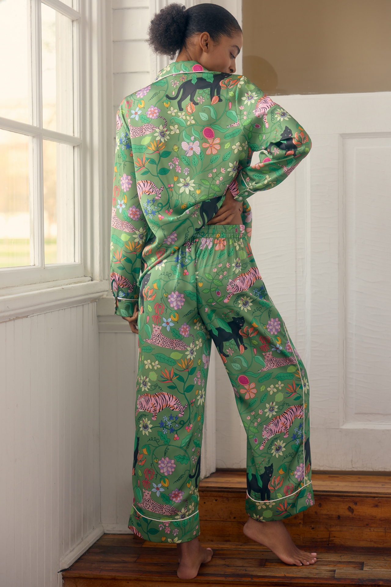 Karen Mabon Long-Sleeve Wild Creatures Pajama Set