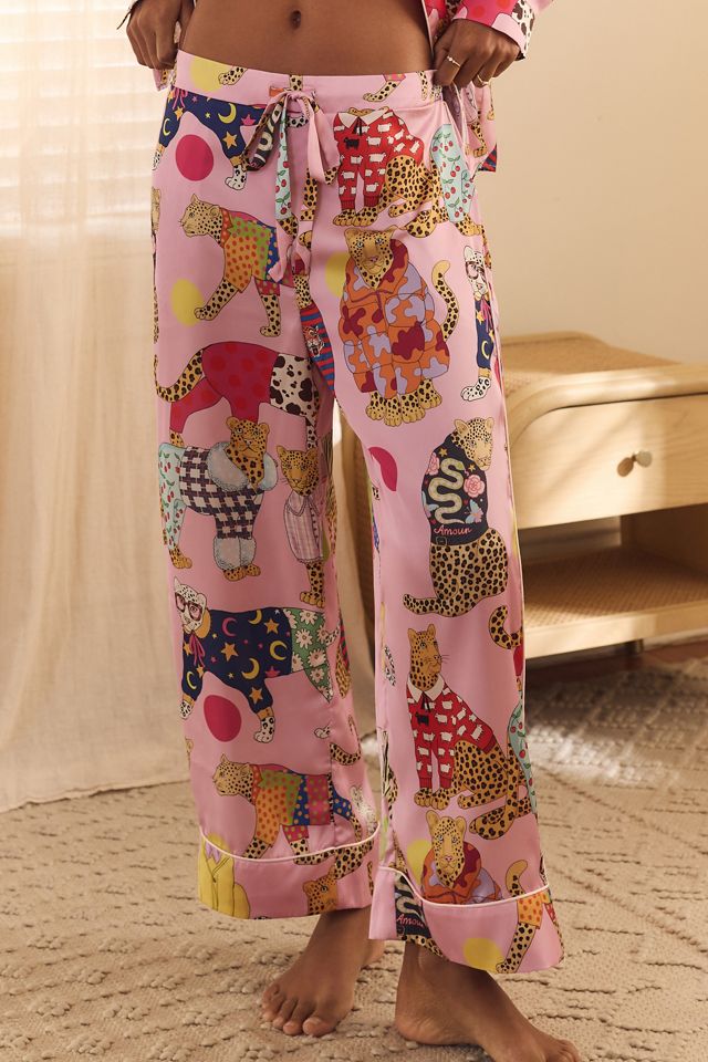 Karen Mabon Long-Sleeve Leopards Can't Change Their Spots Pajama Set #1