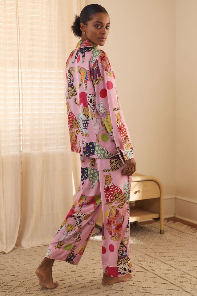 Karen Mabon Long-Sleeve Leopards Can't Change Their Spots Pajama Set #3