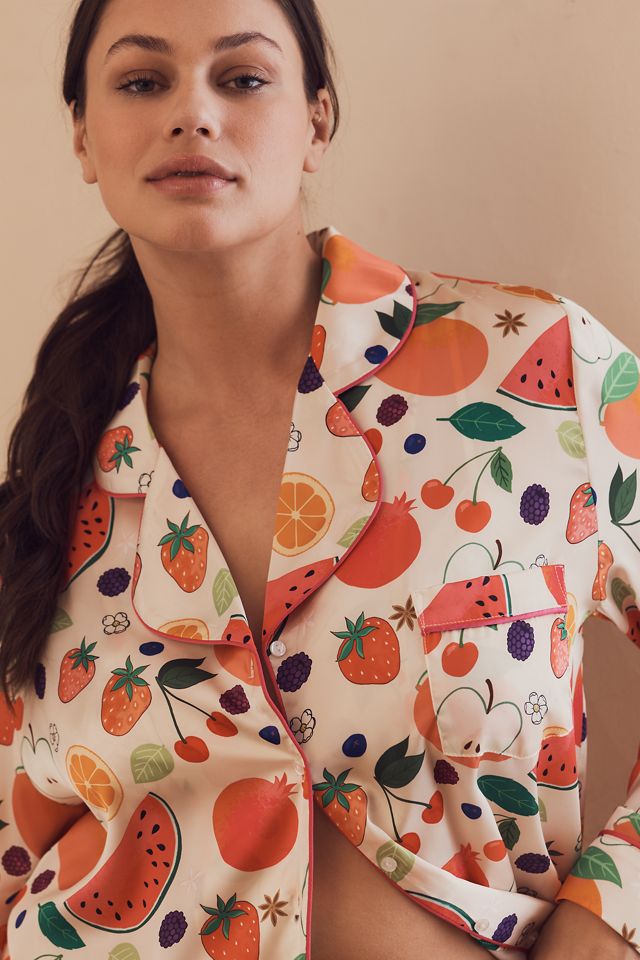 Karen Mabon Juicy Fruit Long-Sleeve Pajama Set #7
