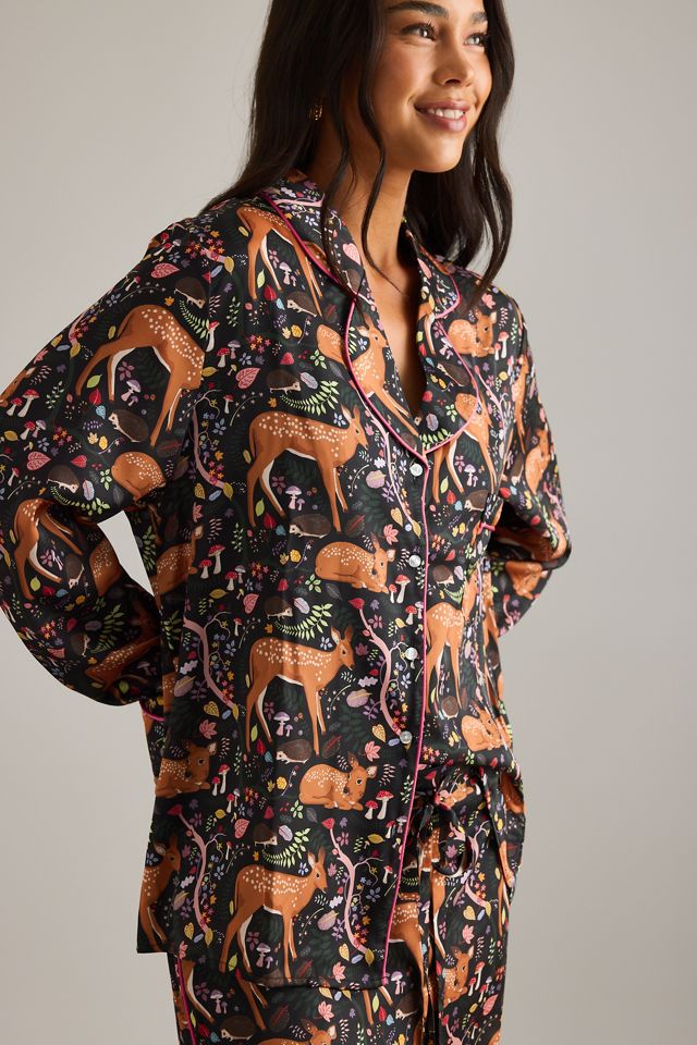 Ensemble de pyjama long Flora et Faons Karen Mabon #3