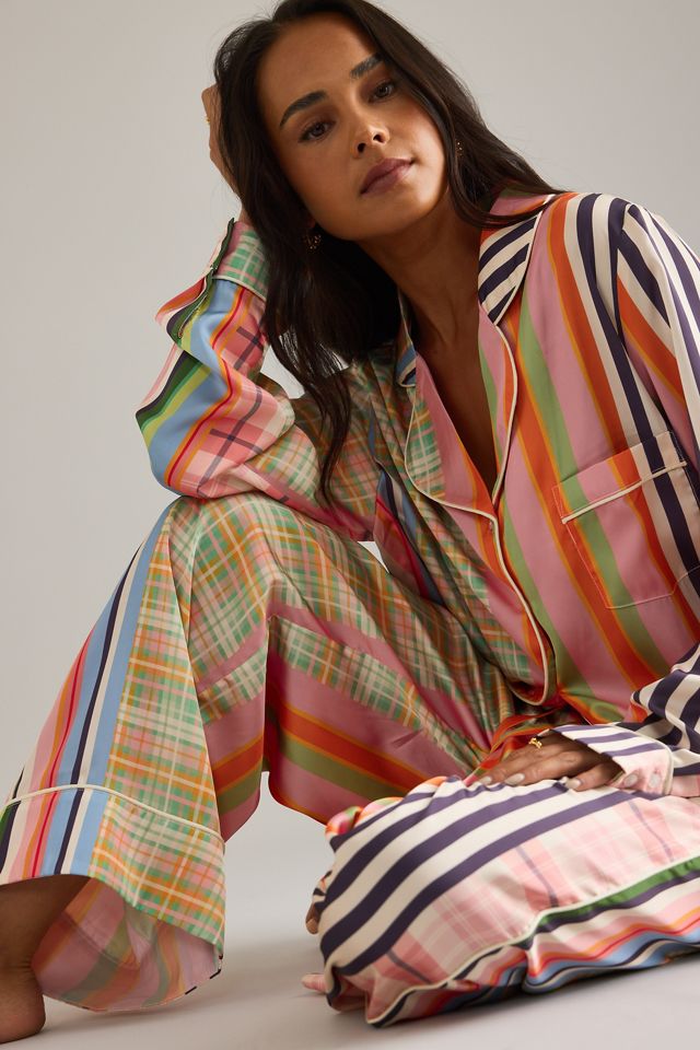 Karen Mabon Check Stripe Long Pyjama Set #3