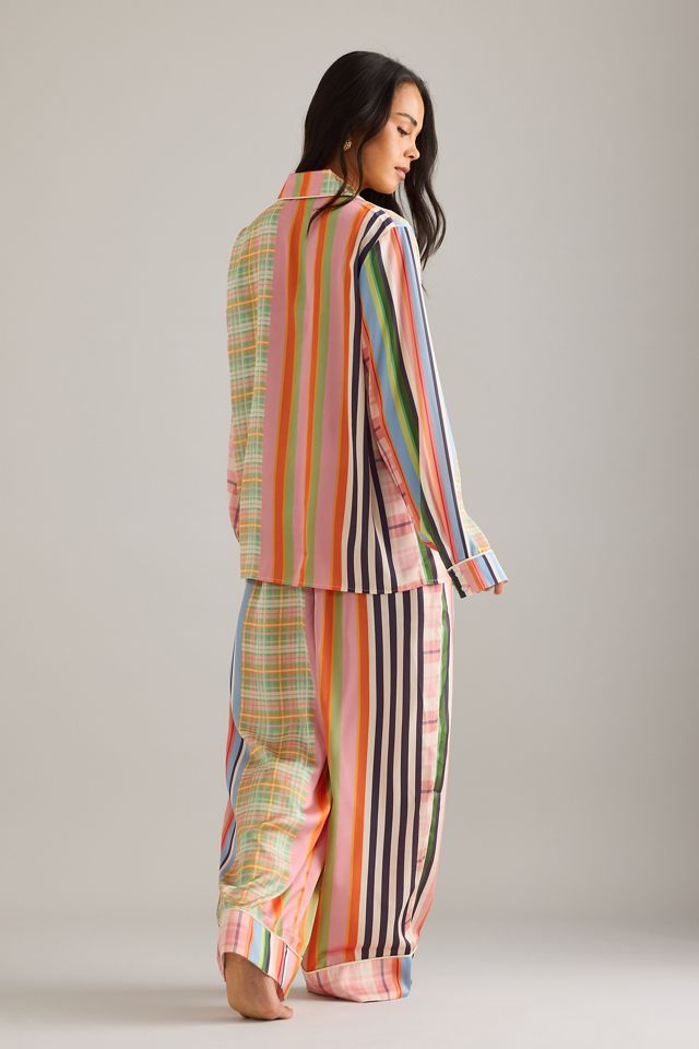 Karen Mabon Check Stripe Long Pyjama Set #1