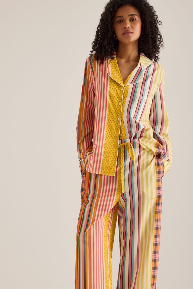 Karen Mabon Tartan Streifen Langer Pyjama-Set #2