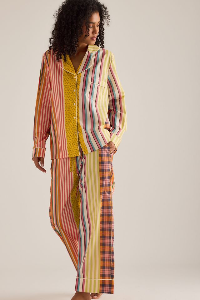 Karen Mabon Tartan Streifen Langer Pyjama-Set #4
